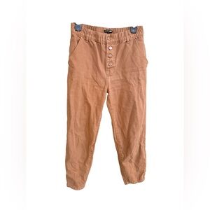 Fashion Nova Tan Button-Fly Chinos